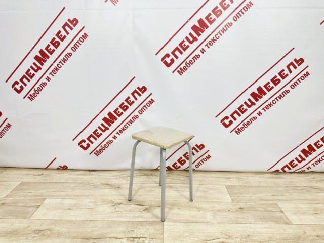 Табурет крест, круглый, мягкое/ЛДСП, каркас труба ф20мм 280х280х450