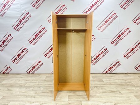 Шкаф для одежды, двухстворчатый штанга и полка, 1800*700*380, ЛДСП 16 мм, цвет бук светлый