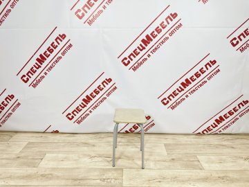 Табурет крест, квадратный, мягкое/ЛДСП, каркас труба ф20мм 280х280х450