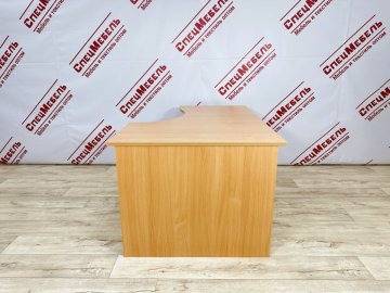 Стол письменный угловой Левый 1390(550)х860(550)х750 бук светлый, ЛДСП 22/16мм