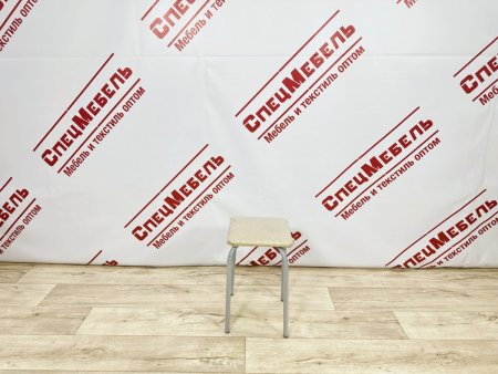 Табурет крест, круглый, мягкое/ЛДСП, каркас труба ф20мм