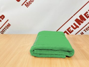 Полотенце махровое 70*140 хлопок 100% пл.380гр/м2 цвет бело-зеленый косичка