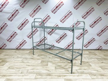 Кровать "Прораб 2" 2 яруса,1900*700, основние сетка сварная 100*60 2У труба 40*20, цвет серый, бду