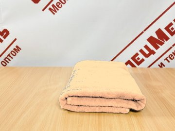 Полотенце махровое 70*140 хлопок 100% пл.380гр/м2 цвет светло-оранжевый (персиковый) косичка