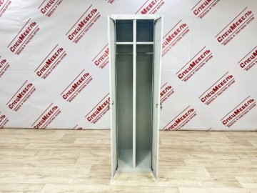 Шкаф металлический гардеробный двухсекционный, 1850х600х500, цвет серый
