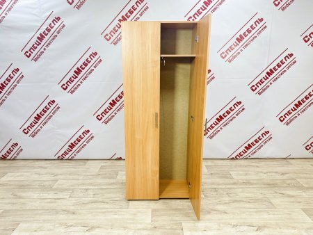 Шкаф для одежды, двухстворчатый штанга и полка, 1800*700*380, ЛДСП 16 мм, цвет бук светлый