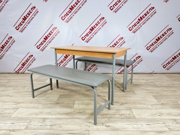 Банкетка полумягкая, 1200*400*450 3-х местная, каркас труба 25*25 мм