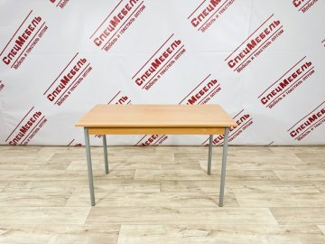 Стол обеденный 1200*800*750мм, на металлокаркасе, столешница из ЛДСП 22мм, пластик цвет: бук, ножки 
