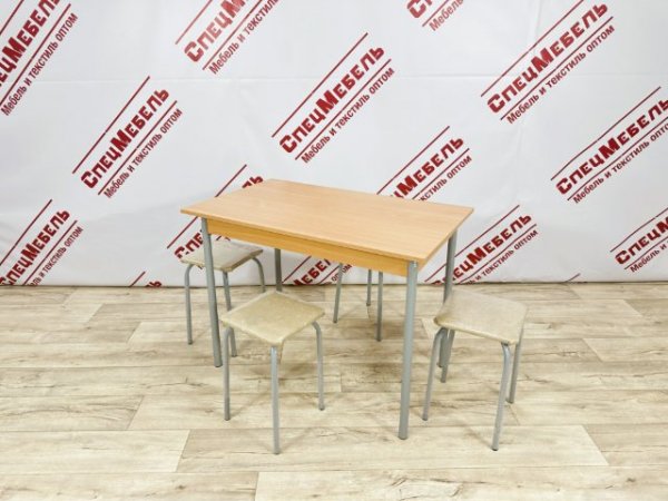 Стол обеденный 600*600*750, столешница из ЛДСП 16мм, ножки из трубы 32м
